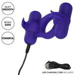 Перезаряжаемое эрекционное виброкольцо с двумя моторами Silicone Rechargeable Triple Orgasm Enhancer