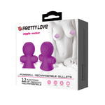 Baile Pretty Love Nipple Sucker Перезаряжаемые виброприсоски на соски